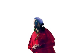 All clothing by Comme des Garcons; socks by Falke.