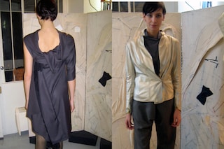 Gustavo Lims twisted tunic dress and twisted leath