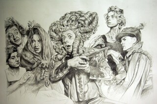 Pantomime (100 x 140 cm graphite on paper) 2008