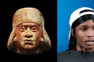 Left- Pre Colombian - Moche portrait head of ‘Cut 