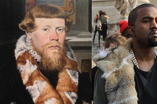 detail of Christ Blessing surrounded by a Donor Fa