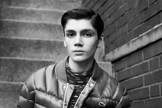 SULUMBEK wears jacket by LACOSTE LIVE; jumper by B