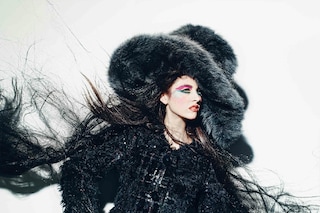 Coat, trousers and hat by Marc Jacobs; gloves by L