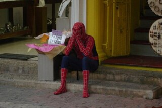 Spider-Man looking sad