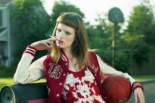 Ashleigh wears jakcet by True Religion, dress by G