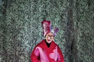 Clothing by Comme des Gar&#231;ons AW12; headpiece by D