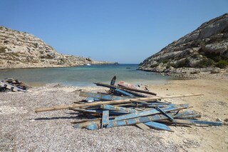Bits of boats at Cala Galera