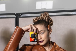 Backstage at the AW20 Fendi fashion show Gigi Hadid 2