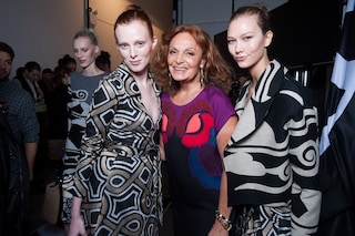 Backstage at Diane Von Furstenberg AW14 