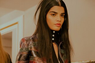 Emilio Pucci AW15 Dazed backstage Womenswear leather patch
