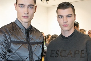 Backstage at Calvin Klein Collection AW14