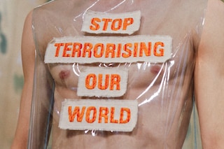 Walter Van Beirendonck AW15 Clear Plastic Slogan Eyeliner 