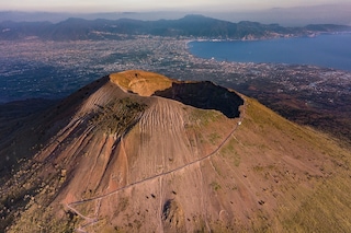 Mount Vesuvius volcano crater
