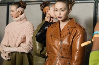 Backstage at the AW20 Fendi fashion show Gigi Hadid 3 