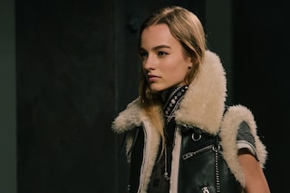 Coach AW15 Shearling Zips Leather Womenswear Neck Scarf