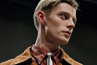 Fendi AW15 Mens Milan Suede Trench Coat Stripe Shirt Tie 