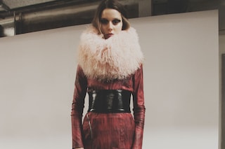 House of Holland AW15 Womenswear Corset Belt Sheepskin
