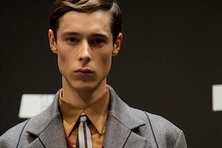 Fendi AW15 Mens Milan Grey Coat Stripe Tie 