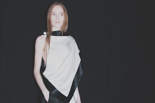 Thomas Tait AW15 backstage Dazed Womenswear London envelope