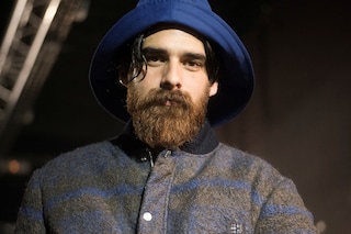 Umit Benan AW15 Blue Fisherman Sou&#39;wester Hat Grey Bomber