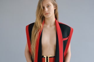 Balmain Brit girl army Olympia Campbell Olivier Rousteing