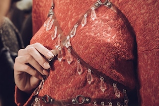 Vivienne Westwood SS16 backstage harness crystals