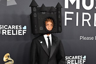 Jaden Smith in Louis Vuitton and Abodi headpiece
