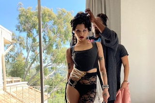 Gabbriette BTS Vivienne Westwood shoot
