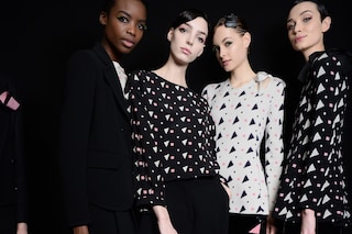 Backstage at Emporio Armani AW16