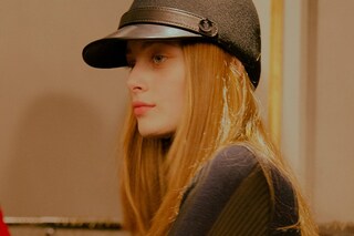 Emilio Pucci AW15 Dazed backstage Womenswear equestrian cap 