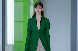 Jil Sander AW15, Dazed runway, Womenswear, Green Blazer