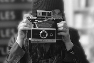 Patti Smith with Polaroid camera