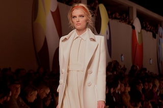 Fendi AW15, Womenswear, Dazed, Cream, Collared Coat