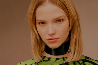 Emilio Pucci AW15 Dazed backstage Womenswear green embroider