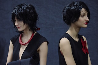 Emporio Armani AW15 Womenswear Dazed backstage detail goth