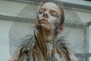 Iris Van Herpen AW15 Dazed backstage womenswear oil slick