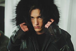 Philipp Plein AW15 Black Fur Menswear Leather Gloves Biker