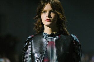 3.1 Phillip Lim, womenswear, Dazed backstage leather stripes