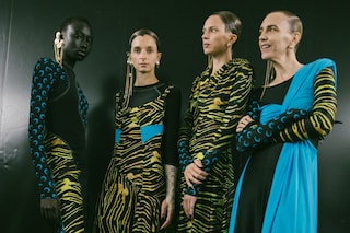 Backstage at Marine Serre SS20 2