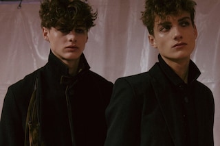 Ann Demeulemeester AW15 Pair Black High Collar Velvet 