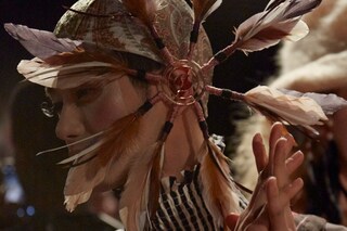 Gypsy Sport AW15 backstage Dazed womenswear earring feather