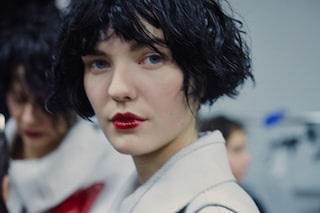 Emporio Armani AW15 Womenswear Dazed backstage doll bow