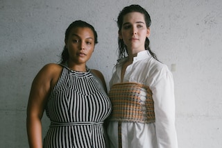 Paloma and Hari Backstage Eckhaus Latta SS20 NYFW 3