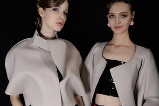 Backstage at Emporio Armani AW16