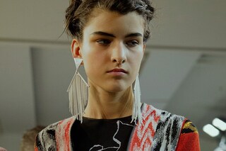 Missoni AW15 Womenswear Dazed backstage marble earrings