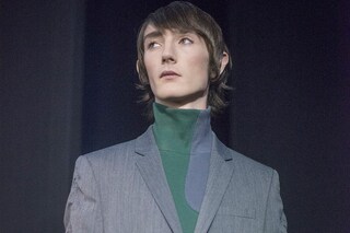 Krisvanassche AW15 Mens Green And Blue Turtleneck Grey Suit 