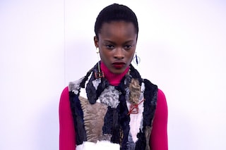 MSGM AW15, Dazed, Womenswear, Patchwork, Fur, Sleeveless