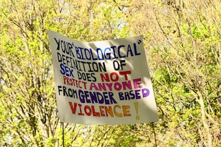 Sign at the protest 