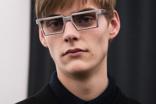 Prada AW15 glasses, Dazed backstage