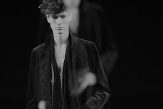 Haider Ackermann AW15 Longline Velvet Blazer Fringed Scarf